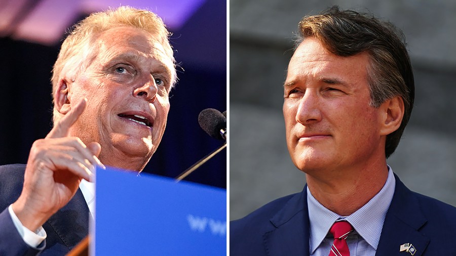 Virginia Democratic gubernatorial candidate Terry McAuliffe and Republican candidate Glenn Youngkin