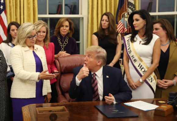 Rep. Cheney with former President Trump