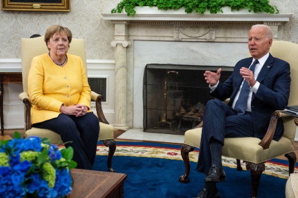 German Chancellor Merkel and President Biden