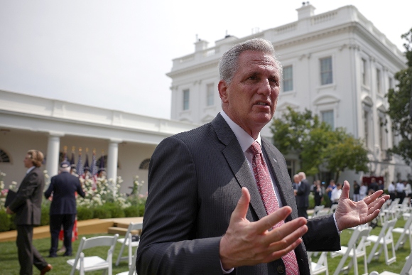 House Minority Leader Kevin McCarthy (R-CA) speaks to reporters