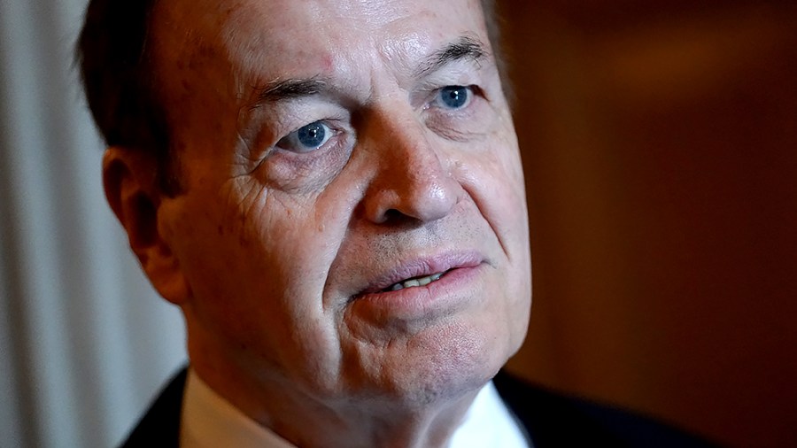 Sen. Richard Shelby (R-Ala.) speaks to reporters regarding the infrastructure bill outside the Senate Chamber on Wednesday, July 28, 2021.