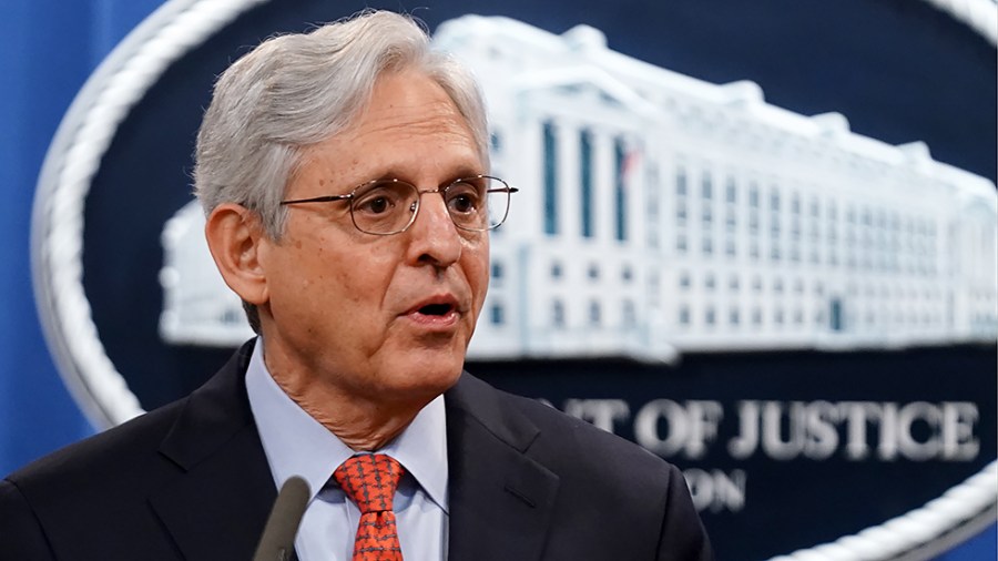 Attorney General Merrick Garland addresses reporters at the Department of Justice in Washington, D.C., on Thursday, August 5, 2021 to announce an investigation of the City of Phoenix and the Phoenix Police Department for civil rights practices.