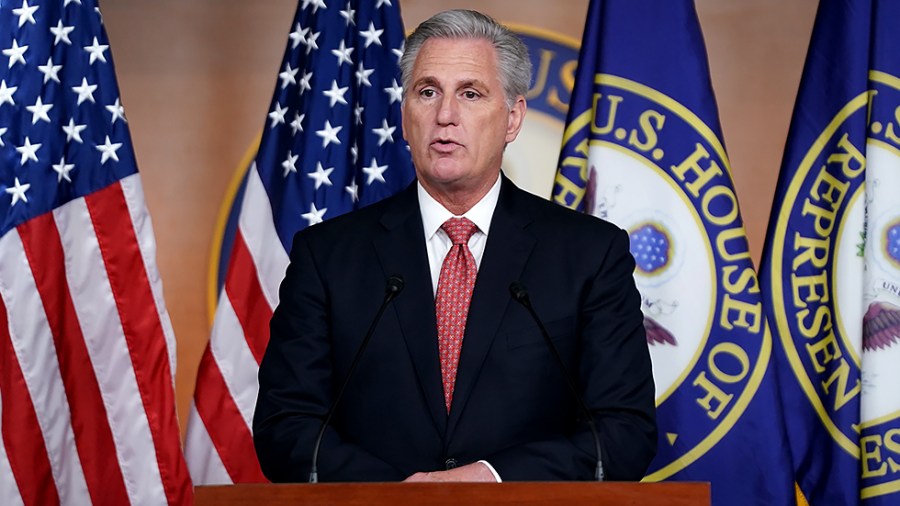 Minority Leader Mitch McConnell (R-Ky.) addresses reporters after the weekly policy luncheon on Wednesday, August 25, 2021.