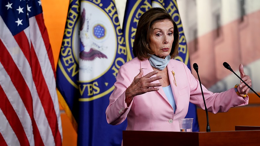 Speaker Nancy Pelosi (D-Calif.) answers questions on Afghanistan, the budget and the infrastructure bill during her weekly press conference on Wednesday, August 25, 2021.