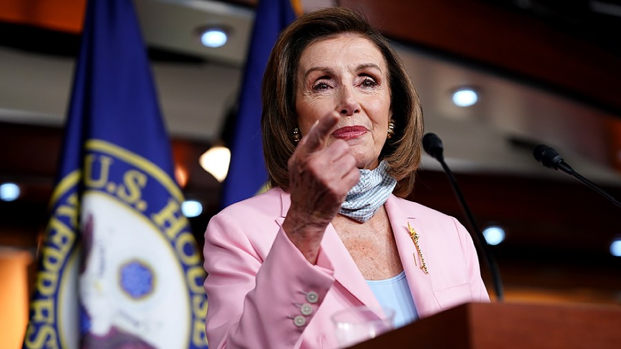 Speaker Nancy Pelosi (D-Calif.) addresses reporters during her weekly press conference on Wednesday, August 25, 2021.