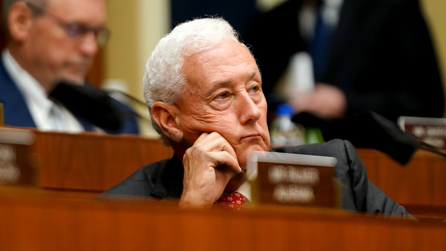 Rep. Greg Pence (R-Ind.) is seen at a House Energy and Commerce Committee oversight hearing of the Federal Energy Regulatory Commission on Tuesday, July 27, 2021.