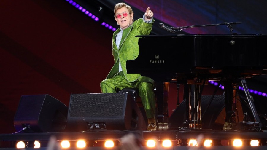 Elton John performs at the Global Citizen concert