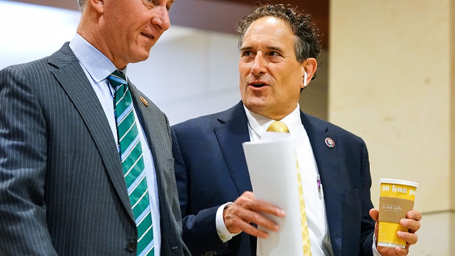 Rep. Andy Levin (D-Mich.) arrives for a closed-door House Democratic Caucus meeting on Tuesday, June 15, 2021.