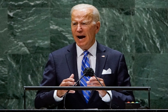 President Joe Biden addresses the 76th Session of the UN General Assembly in New York