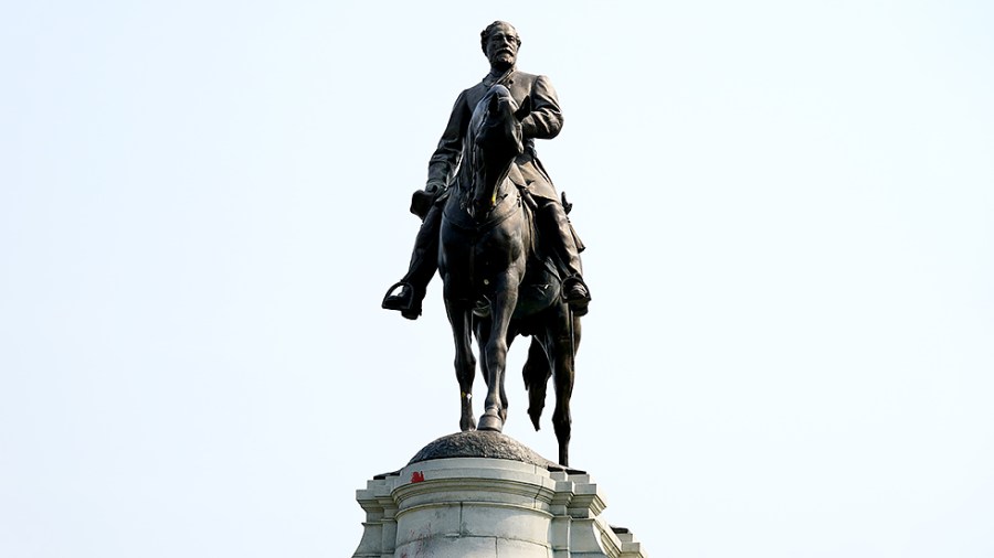 The Robert E. Lee Memorial in Richmond, Va., is seen on Thursday, July 29, 2021.