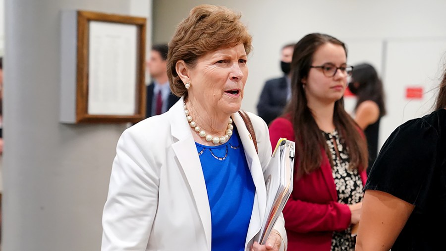 Sen. Jeanne Shaheen (D-N.H.) arrives to the Capitol for a vote on Tuesday, July 27, 2021.