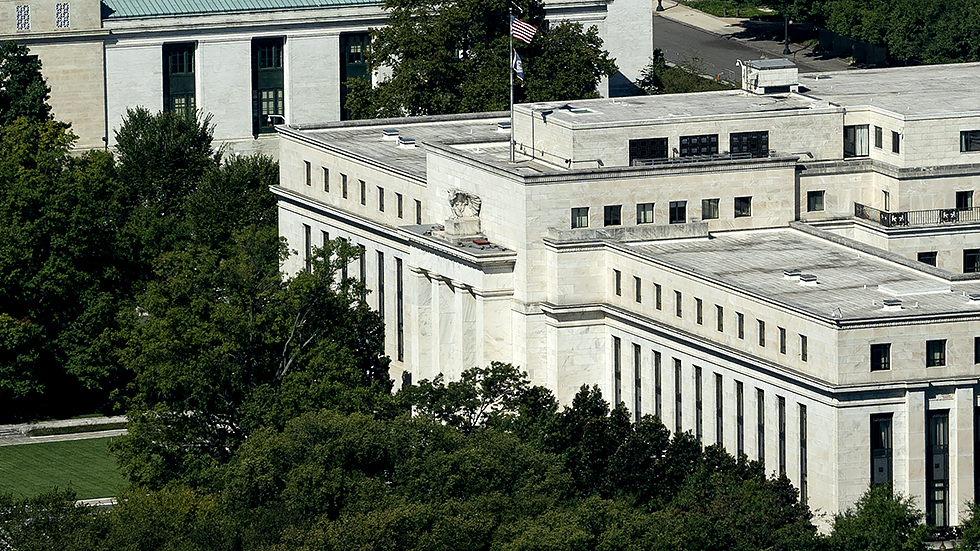 The Federal Reserve is seen from the Washington Monument on Friday, September 24, 2021.