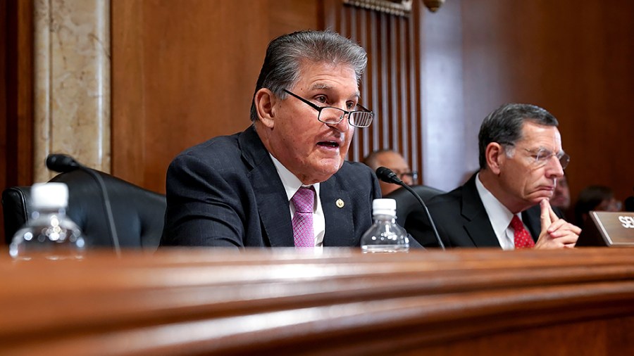 Senate Energy and Natural Resources Committee Chairman Joe Manchin (D-W.Va.) asks questions of nominee to be Director of the National Park Service Charles Sams III during his a nomination hearing on Tuesday, October 19, 2021.