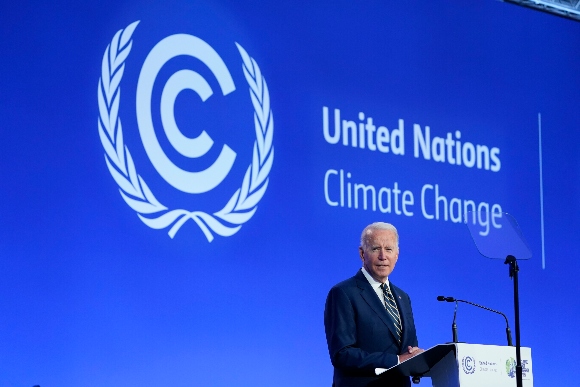President Joe Biden speaks during the COP26 U.N. Climate Summit