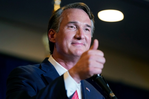 Virginia Gov.-elect Glenn Youngkin speaks at an election night party