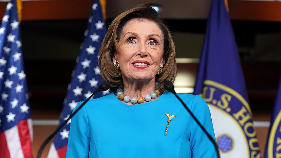 Speaker Nancy Pelosi (D-Calif.) addresses reporters during her weekly press conference on Thursday, November 18, 2021.