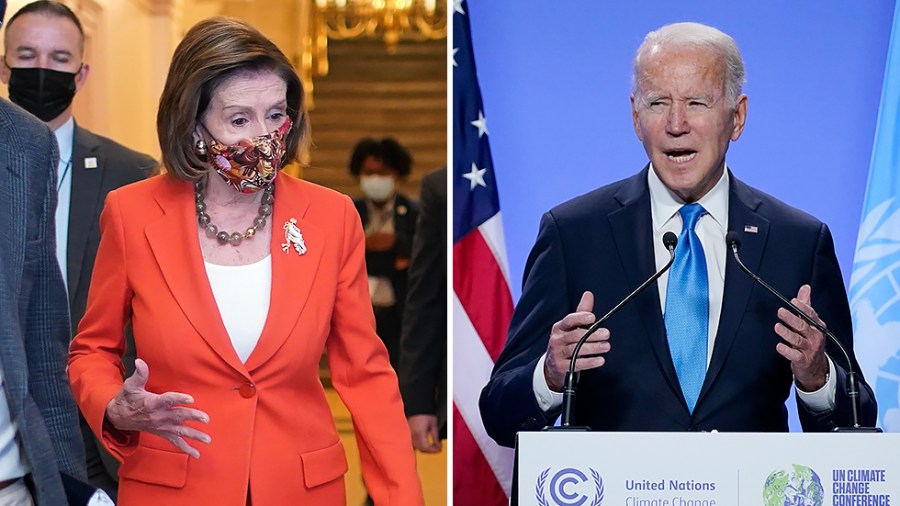 Speaker Nancy Pelosi (D-Calif.) and President Biden