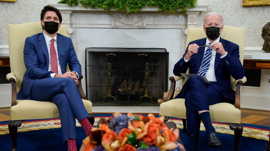 President Biden meets with Canadian Prime Minister Justin Trudeau in the Oval Office