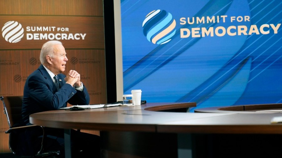 Biden speaks at democracy summit