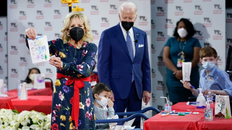 President Biden and first lady Jill Biden visit Children's National Hospital