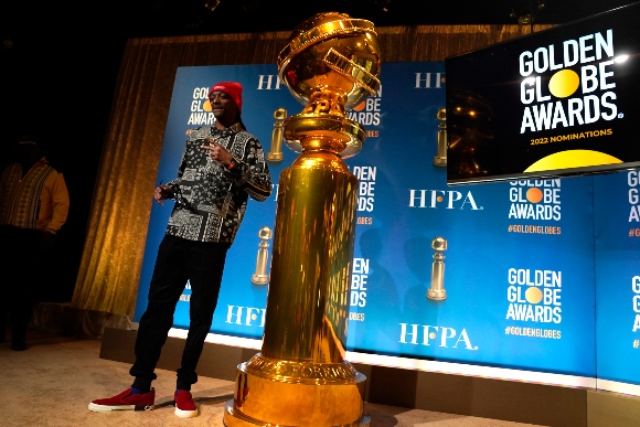 Snoop Dogg poses following the nominations event for 79th annual Golden Globe Awards