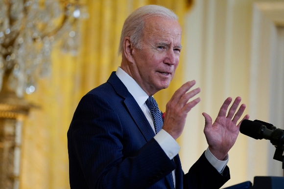 President Joe Biden speaks to commemorate World AIDS Day