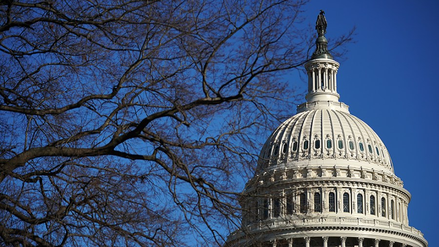 The U.S. Capitol is seen from the West Front on Wednesday, February 9, 2022.