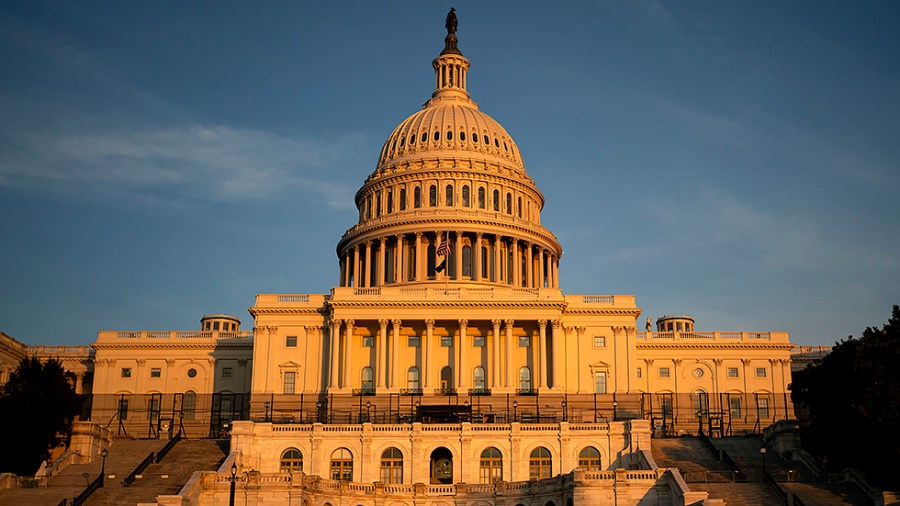 The U.S. Capitol is seen from the West Front Lawn on Tuesday, February 1, 2022.