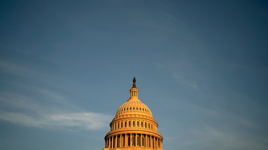 The U.S. Capitol is seen from the West Front Lawn on Tuesday, February 1, 2022.