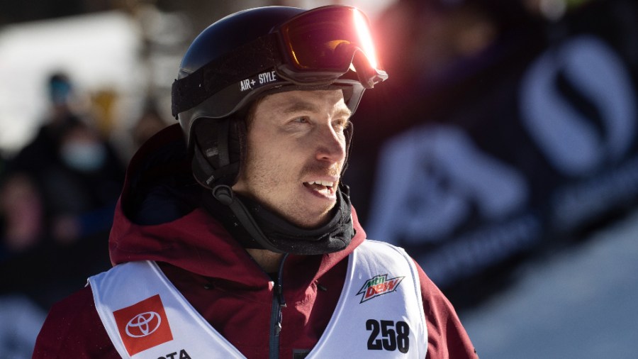 Shaun White is seen after his third run in the snowboarding halfpipe finals during the Dew Tour at Copper Mountain, Colo. in December