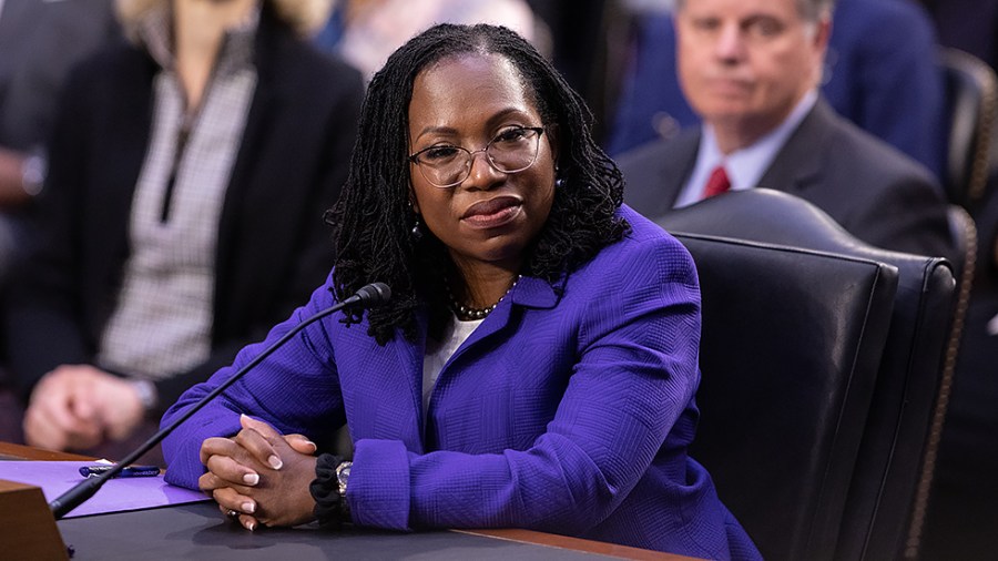 Supreme Court nominee Ketanji Brown Jackson is seen during her Senate Judiciary Committee confirmation hearing on Monday, March 21, 2022.