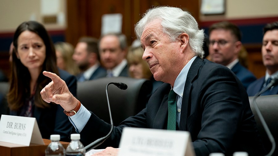 CIA Director William Burns answers questions during a House Intelligence Committee hearing to discuss worldwide threats on Tuesday, March 8, 2022.