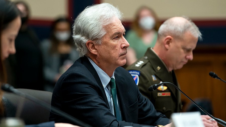 CIA Director William Burns is seen during a House Intelligence Committee hearing to discuss worldwide threats on Tuesday, March 8, 2022.