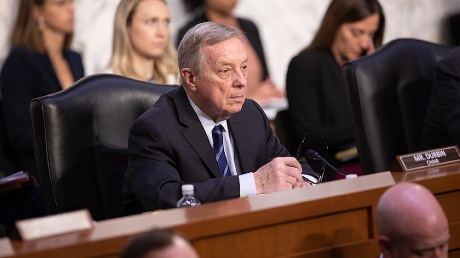 Sen. Richard Durbin (D-Ill.) gives an opening statement during a Senate Judiciary Committee confirmation hearing of Supreme Court nominee Ketanji Brown Jackson on Monday, March 21, 2022.