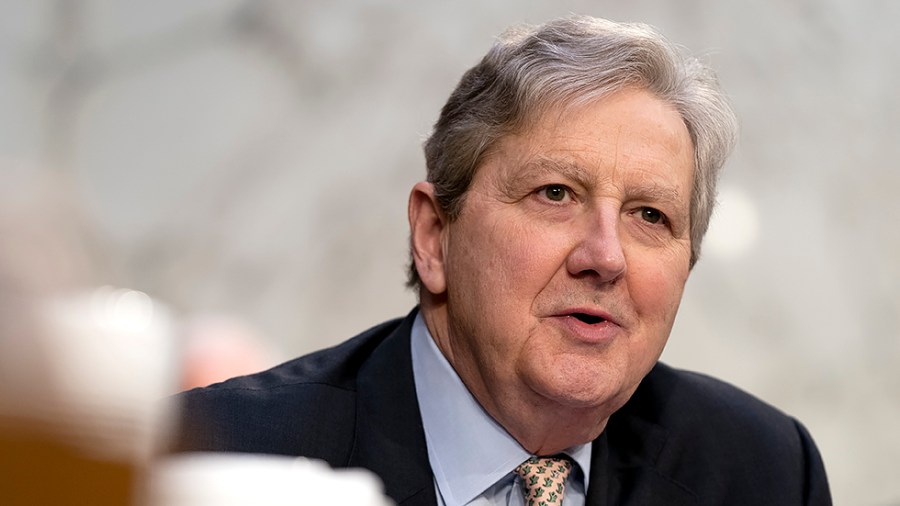 Sen. John Kennedy (R-La.) gives an opening statement during a Senate Judiciary Committee confirmation hearing of Supreme Court nominee Ketanji Brown Jackson on Monday, March 21, 2022.