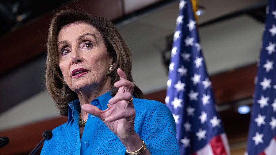 Speaker Nancy Pelosi (D-Calif.) holds her weekly press conference, discussing Ukraine and COVID-19 relief funding on Thursday, March 17, 2022.