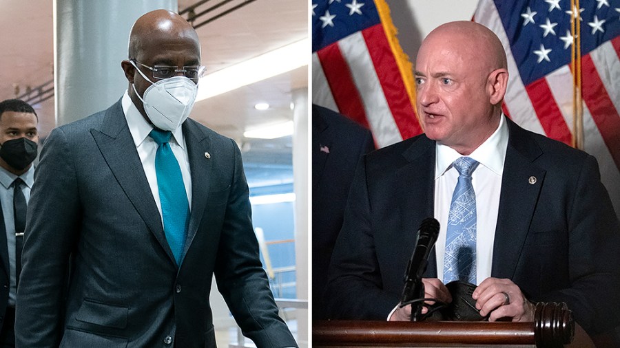 Sens. Raphael Warnock (D-Ga.) and Mark Kelly (D-Ariz.)