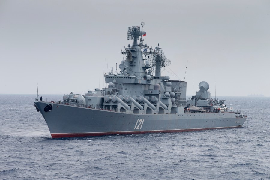 Black Sea Fleet flagship Moskva