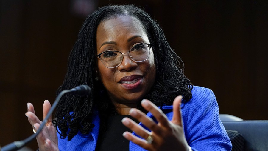 Supreme Court nominee Ketanji Brown Jackson testifies during her confirmation hearing.