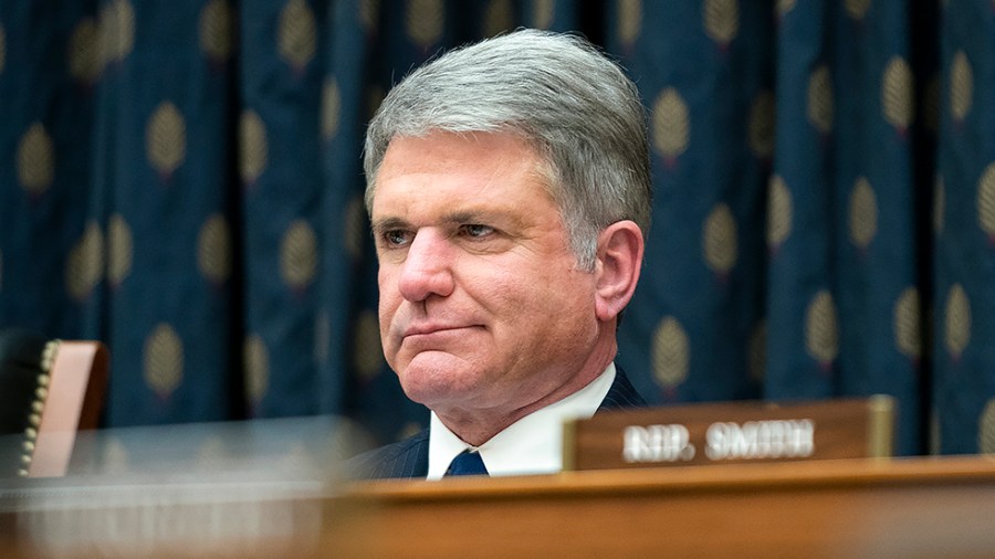 Rep. Michael McCaul (R-Texas) asks questions of Secretary of State Antony Blinken during a House Foreign Affairs Committee to discuss the President’s FY 2023 budget request for the State Department on Thursday, April 28, 2022.