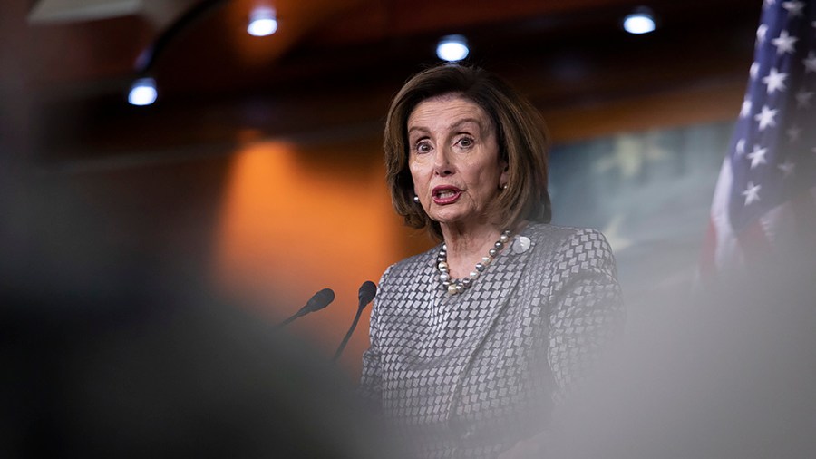 Speaker Nancy Pelosi (D-Calif.) addresses reporters during her weekly press conference on Friday, April 29, 2022.