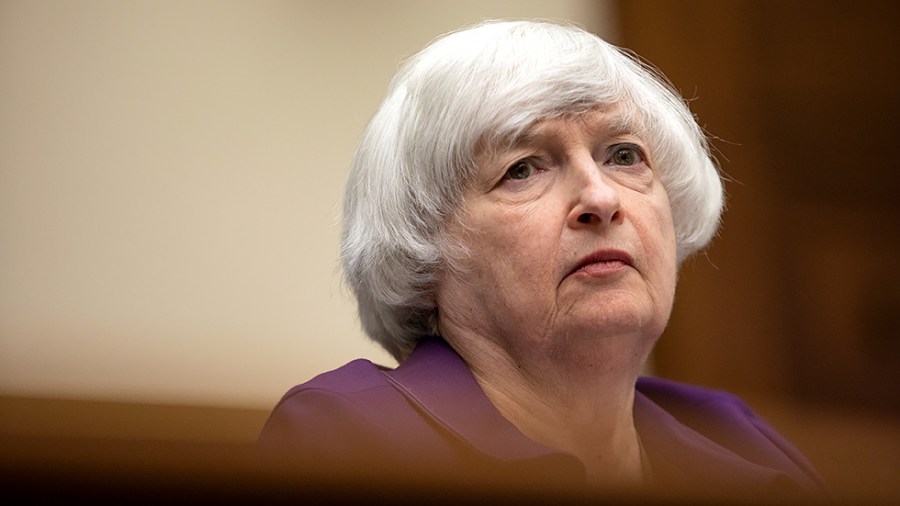 Treasury Secretary Janet Yellen delivers her opening remarks during a House Financial Services committee hearing on the State of the International Financial System in the Rayburn House Office Building in Washington, D.C., on Wednesday, April 6, 2022.