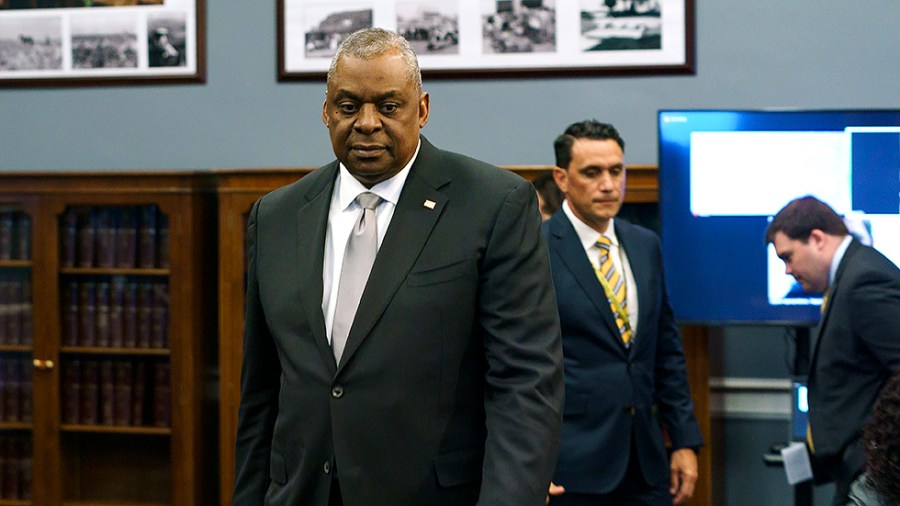 Secretary of Defense Lloyd Austin is seen before a House Appropriations Subcommittee on Defense hearing to discuss the President’s FY 2023 budget fo the Department of Defense on Wednesday, May 11, 2022.