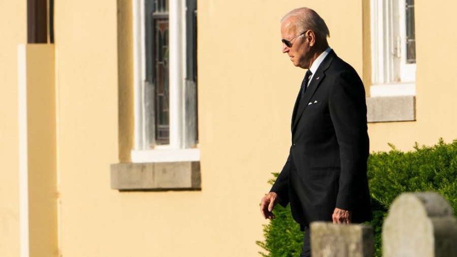 President Joe Biden leave St. Joseph on the Brandywine Catholic Church in Wilmington, Del.