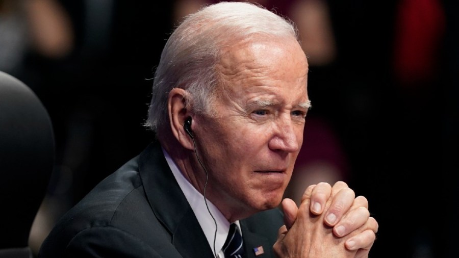 President Joe Biden speaks at the Indo-Pacific Economic Framework for Prosperity launch event at the Izumi Garden Gallery