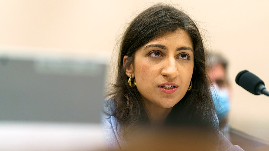 Lina Khan, Commissioner of the Federal Trade Commission, gives an opening statement during a House Appropriations Subcommittee Financial Services and General Government hearing on Wednesday, May 18, 2022 to examine the President's FY 2023 budget request for the Federal Trade Commission and the Securities and Exchange Commission.