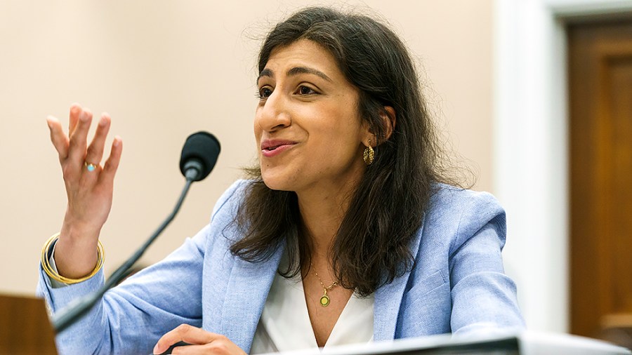 Lina Khan, Commissioner of the Federal Trade Commission, answers questions during a House Appropriations Subcommittee Financial Services and General Government hearing on Wednesday, May 18, 2022 to examine the President's FY 2023 budget request for the Federal Trade Commission and the Securities and Exchange Commission.