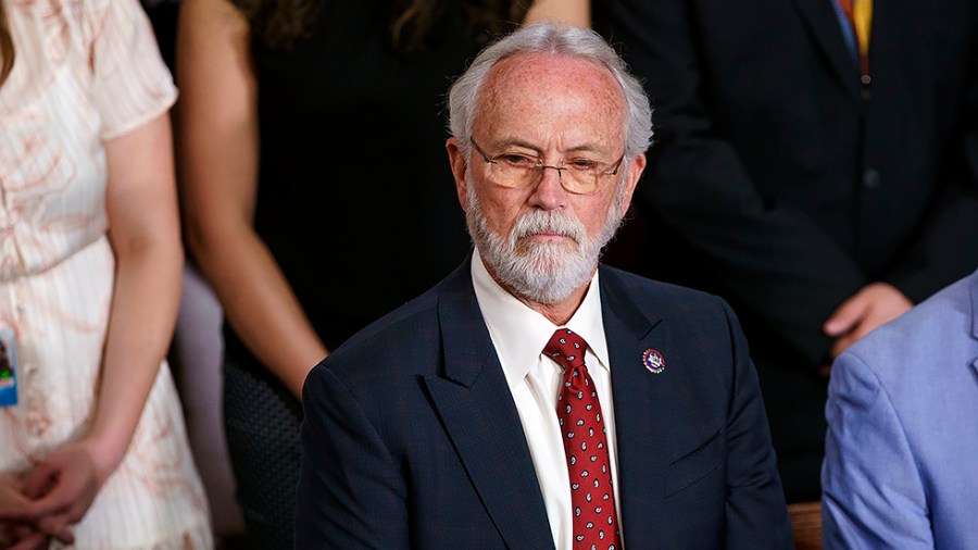 Rep. Dan Newhouse (R-Wash.) is seen before Greek Prime Minister Kyriakos Mitsotakis gives an address to a joint session of Congress on Tuesday, May 17, 2022.