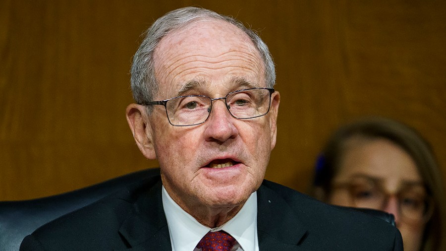 Sen. Jim Risch (R-Idaho) gives an opening statement during a Senate Foreign Relations Committee nomination hearing on Tuesday, May 10, 2022.