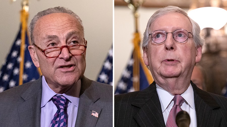 Majority Leader Charles Schumer (D-N.Y.) and Minority Leader Mitch McConnell (R-Ky.)